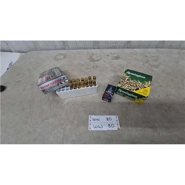 .22 LR Ammunition, 575 Rounds, and .303 British, 14 Rounds