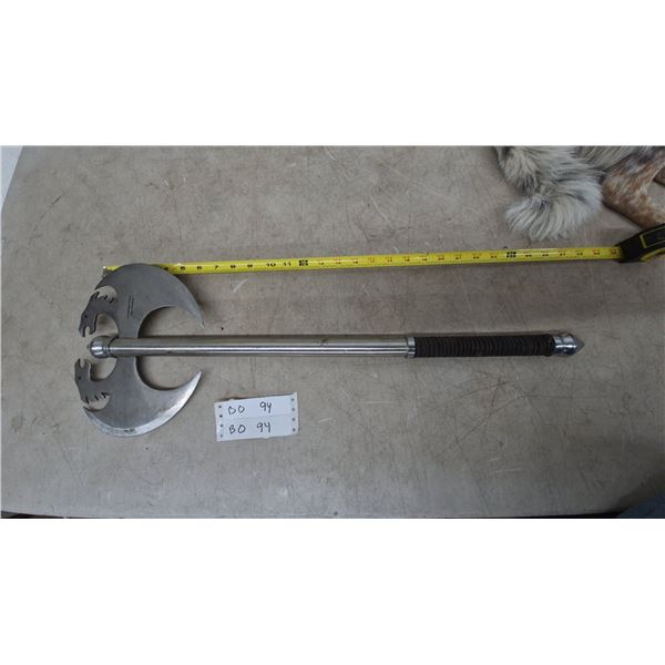 Cutting Edge Cutlery Double-Bladed Axe, 36” Long