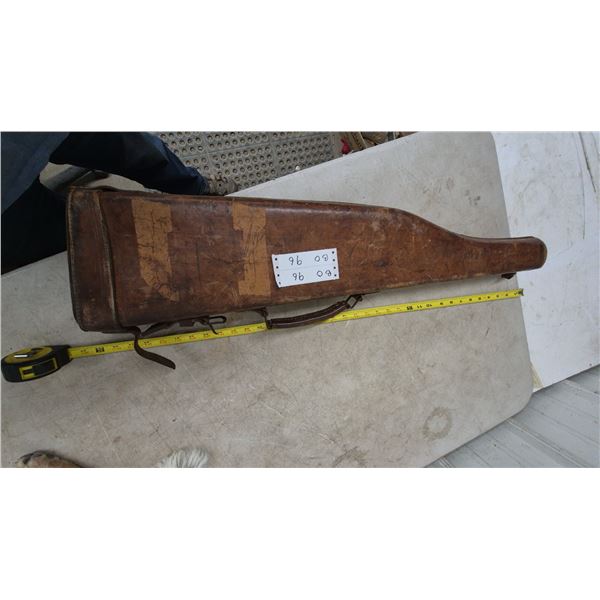 Vintage Leather Rifle Case, 36” Long, with Strap