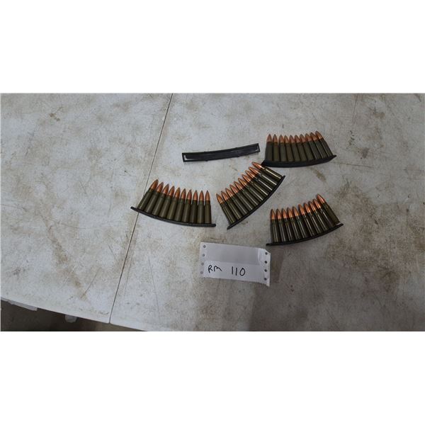 7.62×39mm Ammunition on Stripper Clips, 40 Rounds