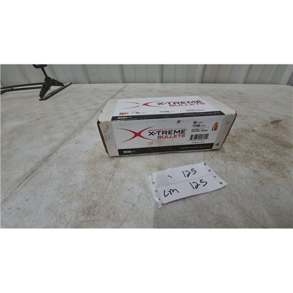 X-Treme 9mm 115 Gr. Copper-Plated Round Nose Bullets, 500 Count