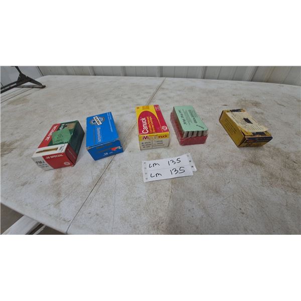 .38 Special Ammunition, 158 Gr. FMJ, 244 Rounds