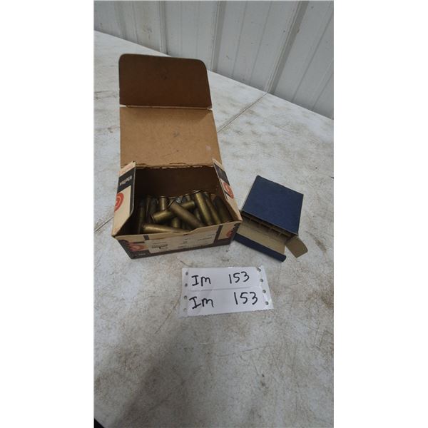 Vintage .43 Spanish Ammunition, 21 Rounds, and Unfired Brass