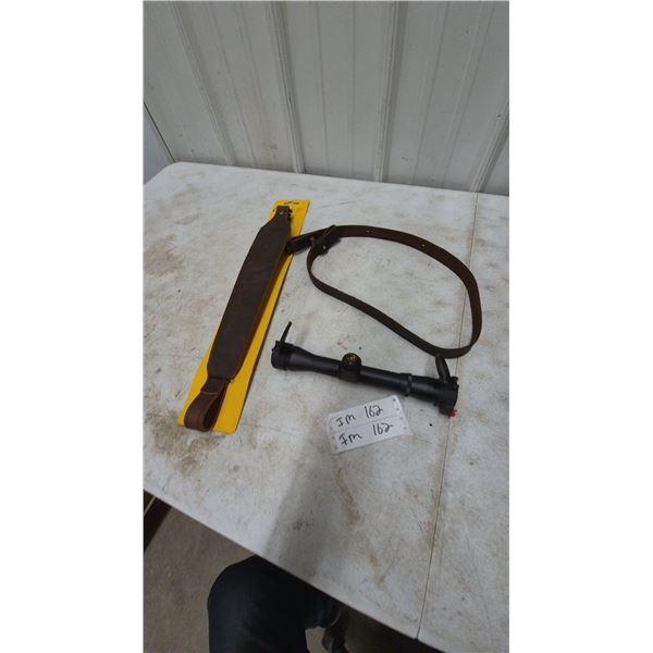 Cabela's Deluxe Leather Padded Sling, Beaver Creek Scope, and Sling