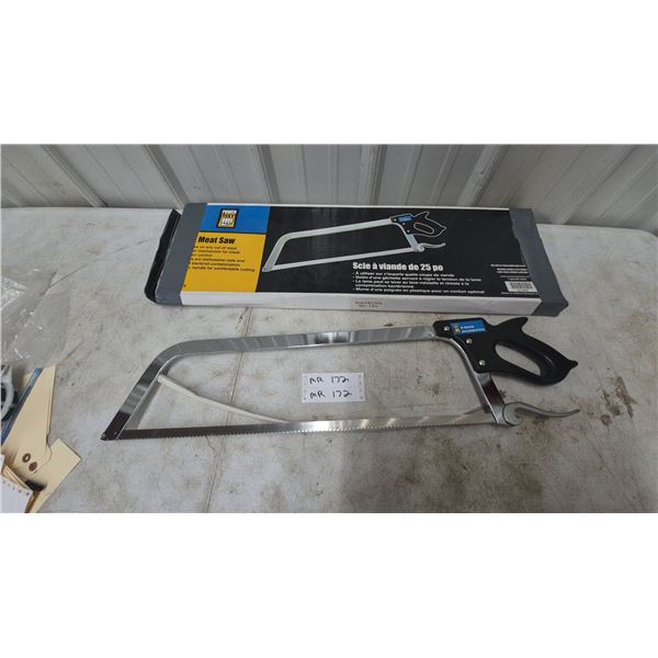 Meat Saw, 25” Blade, Plastic Handle, and Original Package