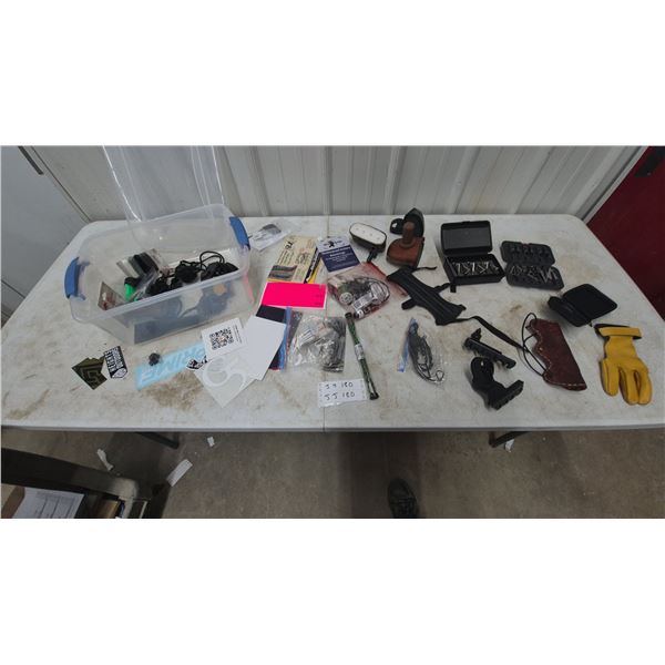 Archery Broadheads, Quivers, Arm Guard, and Gloves