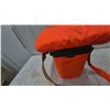 Image 3 : Orange and Green Padded Hunting Seat with Shoulder Strap and Pouch