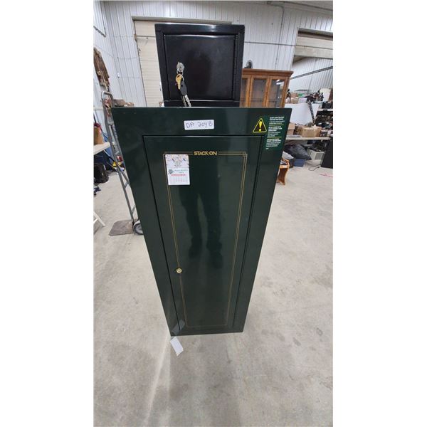 Stack-On Gun Safe with Keys and Small Metal Ammo Safe with Key