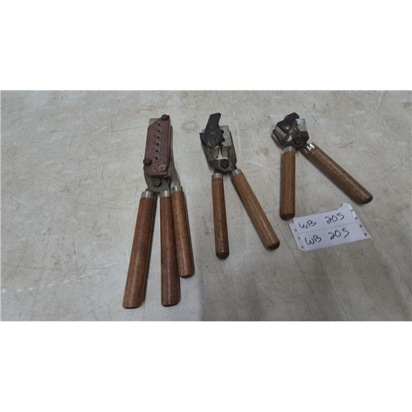 Three Bullet Molds with Wood Handles: .45 ACP and .50 Cal