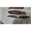 Image 2 : 3 Fixed-Blade Knives, 2 with Sheaths, Biggest 14.6”