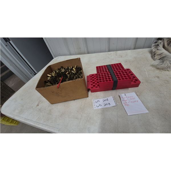 .45 ACP Brass and 5 Reloading Trays, 14 lbs.
