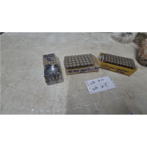 Mixed Pistol Ammunition: .32 Auto, .44 Mag, and .38 Special