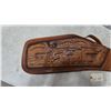 Image 2 : Tooled Leather Rifle Scabbard with Deer and Mountain Scene