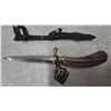 Image 2 : Solingen Hunting Dagger with Antler Handle and Leather Sheath