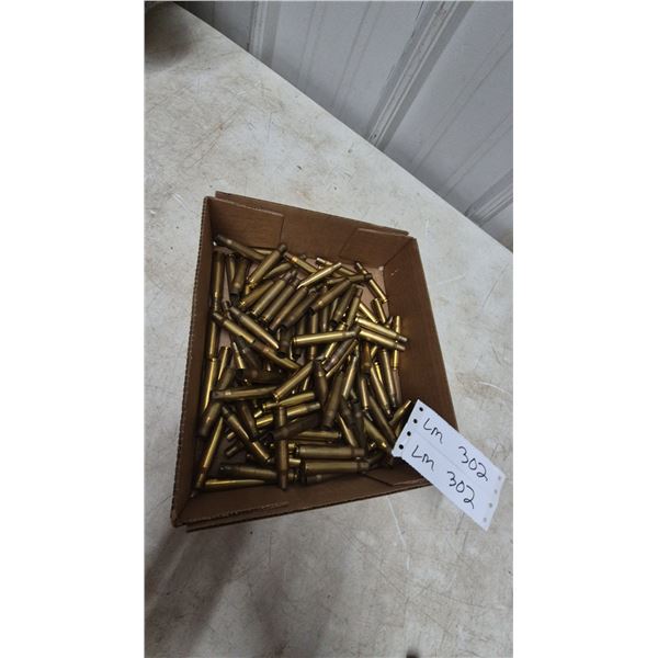 Box of 108 Spent Brass Cartridge Casings, 30-06
