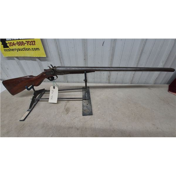 Damascus Double-Barrel 12 Gauge Hammer Shotgun, 30” Barrels, S/N 2645