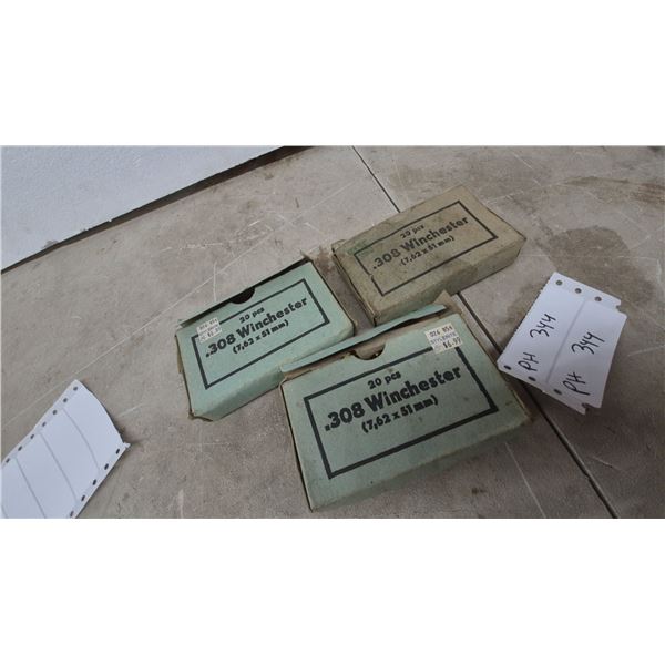 .308 Winchester (7.62 × 51mm) Ammunition, 54 Rounds