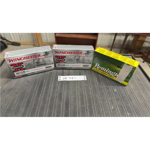 60 Rounds Ammo - Winchester Super X and Remington Core-Lokt .30-06 Ammunition