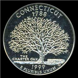 1999S Connecticut 25c Proof Quarter Coin Graded ICG PR70 DCAM (COI-5416)