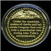 Image 2 : .75oz Franklin Mint PR70 DCAM 24k plated Sterling Silver Round History of the American Presidency J.