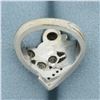 Image 4 : Designer Abstract Design Diamond Ring in 14k White Gold