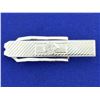 Image 1 : Vintage Old European Cut Diamond Tie Clip in 10k White Gold
