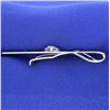 Image 2 : Vintage Old European Cut Diamond Tie Clip in 10k White Gold