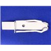 Image 3 : Vintage Old European Cut Diamond Tie Clip in 10k White Gold