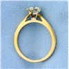 Image 3 : Bypass Diamond Solitaire Engagement Ring in 14k Yellow Gold