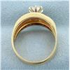 Image 3 : Vintage Pear Diamond and Ruby Ring in 14K Yellow Gold