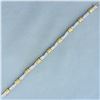 Image 2 : Two Tone Diamond Tennis Bracelet In 18K White And Yellow Gold