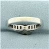 Image 4 : Unique Half Bezel Diamond Engagement Ring in Platinum