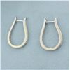 Image 3 : Reversible Diamond Sun Moon Stars Hoop Earrings in 14k White Gold