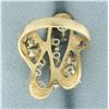 Image 4 : Antique Diamond Abstract Design Swirl Ring in 14k Yellow Gold