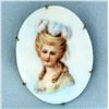 Image 1 : Victorian Hand Painted Porcelain Cameo Brooch Pin