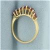 Image 3 : Natural Ruby Wave Design Ring In 14k Yellow Gold