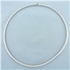 Image 1 : Italian 18 Inch Omega Necklace in 14k White Gold