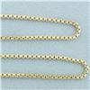 Image 2 : 30 Inch Box Link Chain Necklace in 14k Yellow Gold