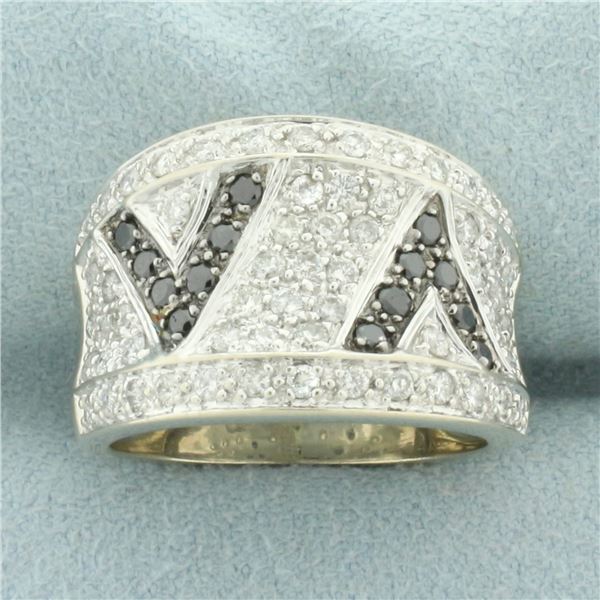 Blank and White Pave Set Diamond Ring in 14k White Gold