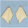 Image 1 : Stud Earring Jacket Enhancers in 14k Yellow Gold