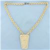 Image 1 : Vintage Hand Carved Bone Necklace With Sterling Silver Clasp