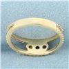 Image 4 : Multi Color Sapphire Rope Design Ring in 14k Yellow Gold