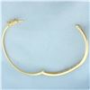 Image 3 : Princess Diamond Wave Design Bangle Bracelet in 18k Yellow Gold