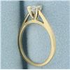 Image 3 : Marquise Diamond Solitaire Engagement Ring in 14k Yellow Gold