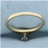 Image 4 : Marquise Diamond Solitaire Engagement Ring in 14k Yellow Gold