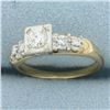 Image 2 : Diamond Accented Engagement Ring In 14k Yellow Gold