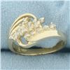 Image 2 : Diamond Spray Ring in 14k Yellow Gold