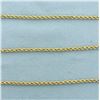 Image 2 : 48 Inch Rope Link Chain Necklace 14k Yellow Gold