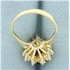 Image 4 : Pear Cut Ruby and Diamond Halo Ring in 14k Yellow Gold