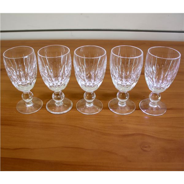 Waterford Maureen Crystal Sherry Glasses Set of 5